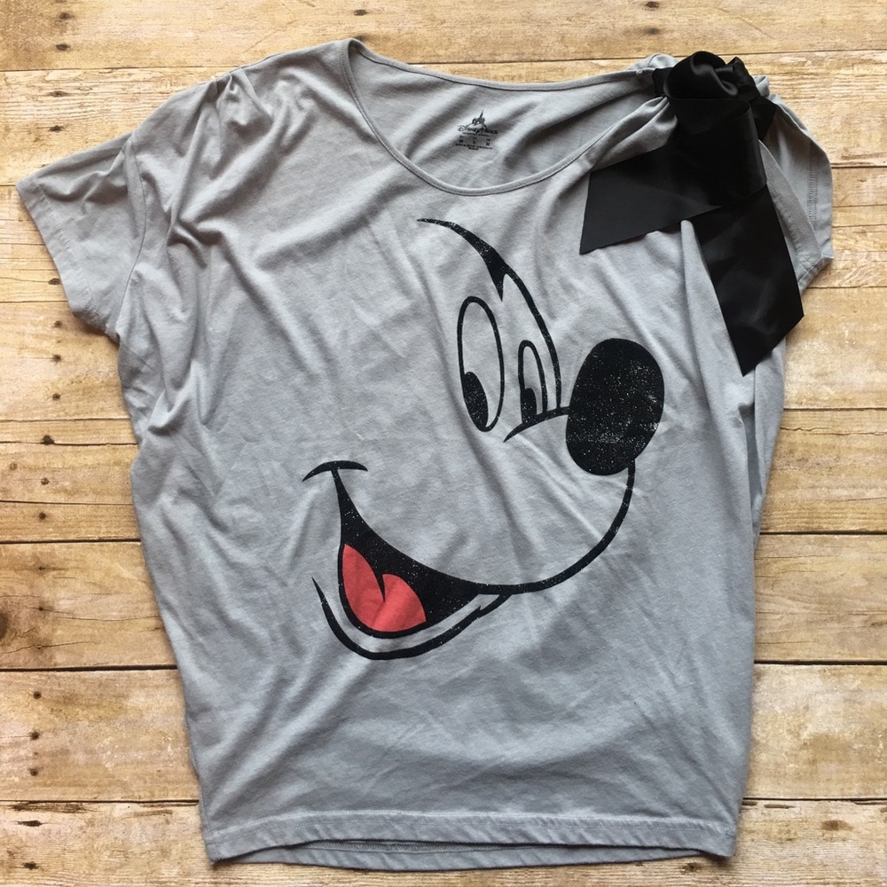 DisneyParks Mickey Mouse Tie Sleeve Top Small